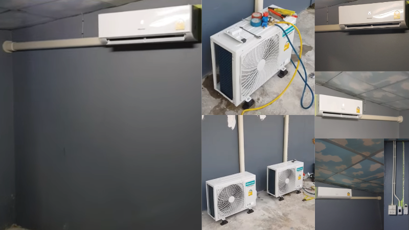 แอร์ Hisense Inverter เครื่องปรับอากาศอินเวอร์เตอร์ ราคาคุ้มค่า พร้อมตัวอย่างงานติดตั้ง