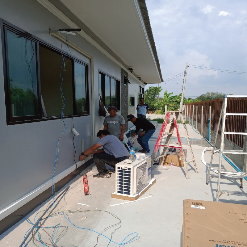 ขั้นตอนติดตั้งขาแขวนคอยล์ร้อน Haier Inverter