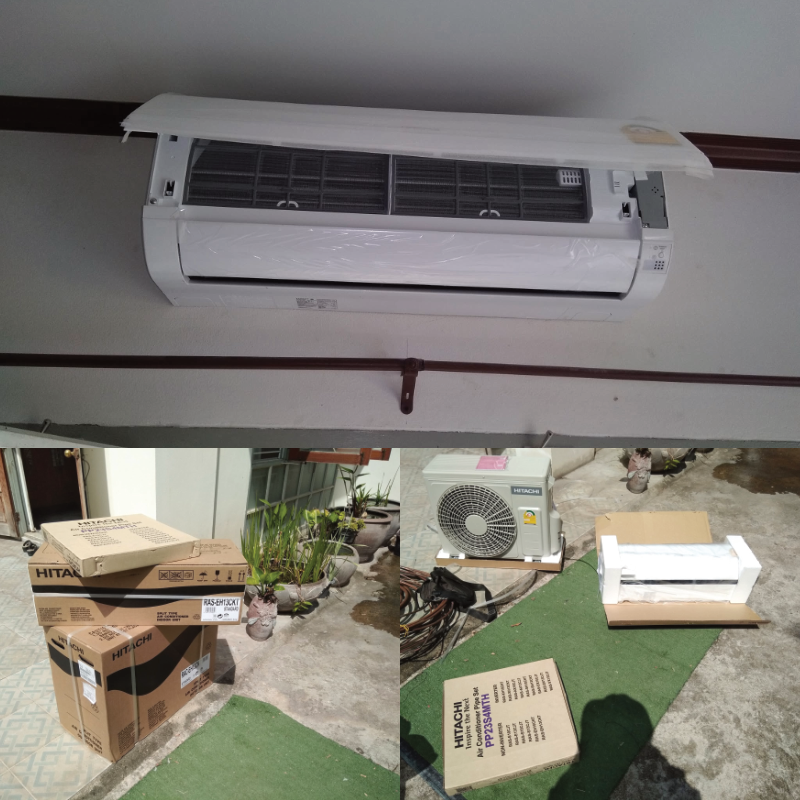 ขั้นตอนการติดตั้งคอลย์เย็นเครื่องปรับอากาศฮิตาชิ hitachi inverter