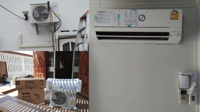 เครื่องปรับอากาศมิตซูบิชิระบบอินเวอร์เตอร์ Mitsubishi Electric Inverter เน้นคุณภาพ ดีไซน์สวยทันสมัย เครืองเงียบ เย็นเร็ว