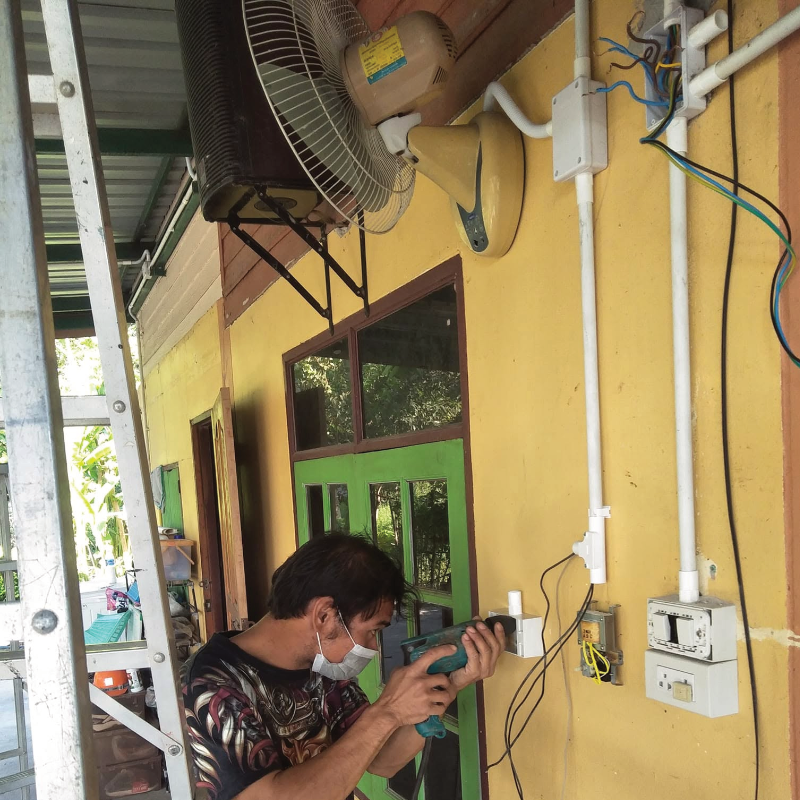 การออกแบบและวางแผนตำแหน่งติดตั้งพัดลมโคจรติดเพดาน