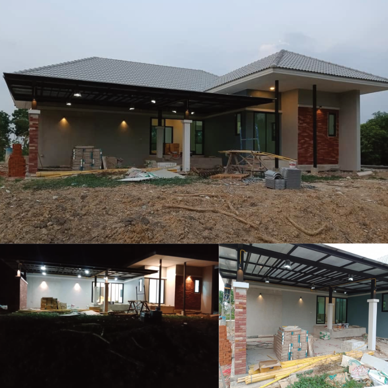 โคมไฟติดผนังบริเวณหน้าบ้าน